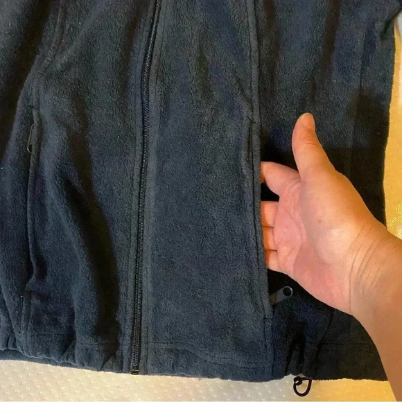 Columbia Women's Sweatshirt Fleece Jacket Front Zip-up Sportswear Blue Size S - Picture 8 of 16